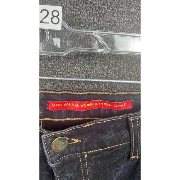 NYDJ Tummy Tuck Straight Jeans Cotton Womens Size 12 Black Denim Mid Rise - Picture 4 of 12